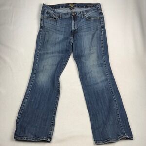 Lucky Brand 361 Vintage Straight Jeans 38x32 Blue Medium Wash Denim